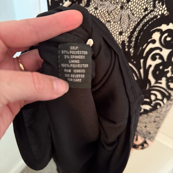 ASHRO Pink & Black Baroque Print Shift Dress – Size 10 – Stretch Lined - Picture 6 of 7